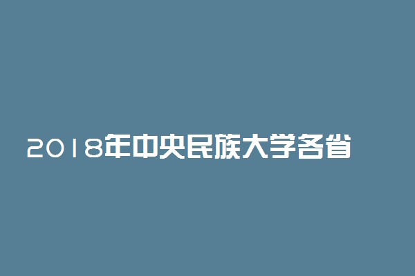 2018年中央民族大学各省艺术类专业录取分数线