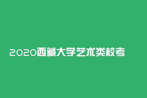 2020西藏大学艺术类校考成绩查询入口