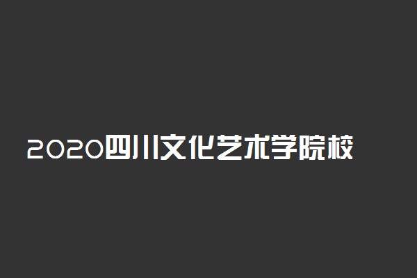 2020四川文化艺术学院校本部考点校考时间