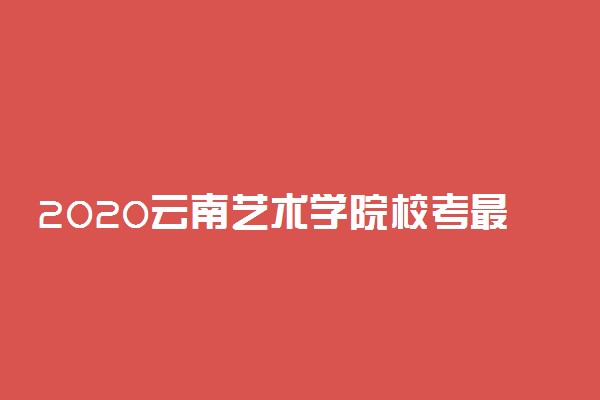 2020云南艺术学院校考最新招生简章