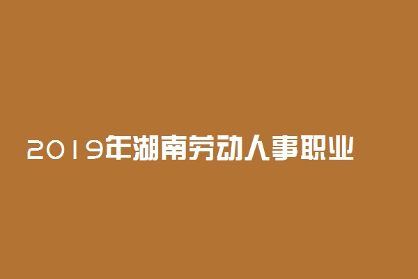 2019年湖南劳动人事职业学院各专业录取分数线