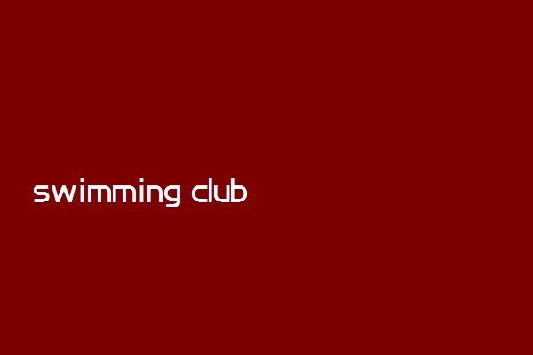 swimming club为什么加ing