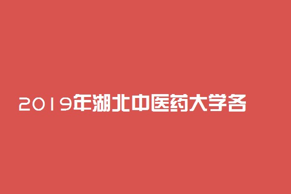 2019年湖北中医药大学各专业录取分数线