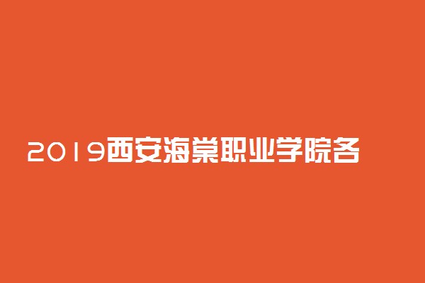 2019西安海棠职业学院各专业录取分数线汇总