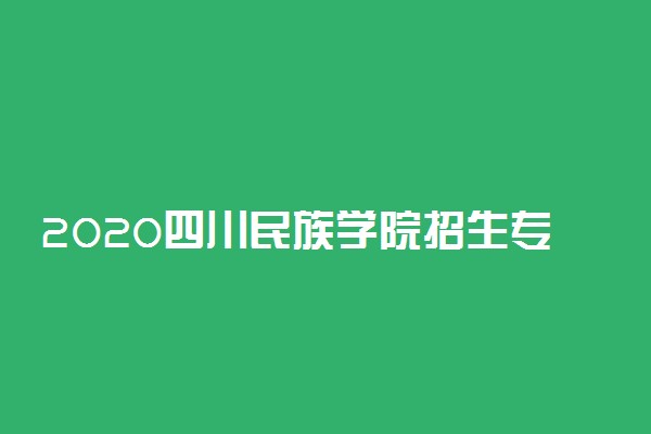 2020四川民族学院招生专业及计划