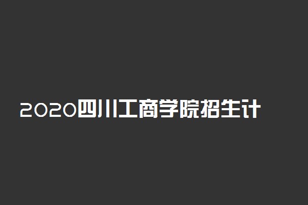 2020四川工商学院招生计划及人数