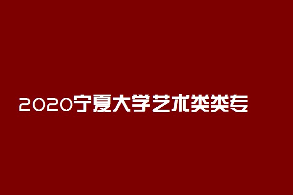 2020宁夏大学艺术类类专业录取最低分