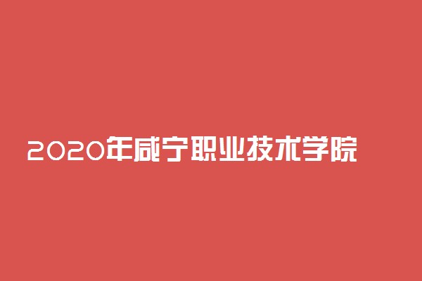 2020年咸宁职业技术学院招生专业有哪些