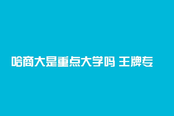 哈商大是重点大学吗 王牌专业有哪些