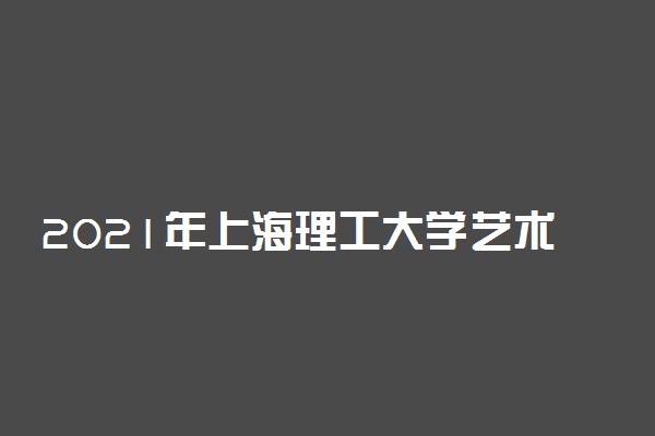 2021年上海理工大学艺术类招生简章