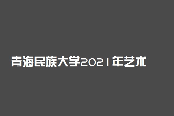 青海民族大学2021年艺术类招生专业及招生计划