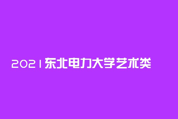 2021东北电力大学艺术类校考工作方案