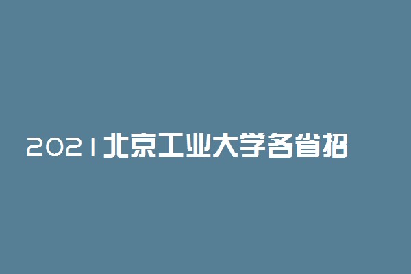 2021北京工业大学各省招生计划及人数