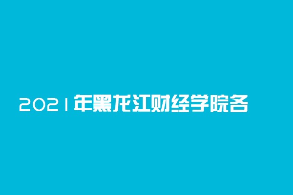 2021年黑龙江财经学院各省录取分数线是多少