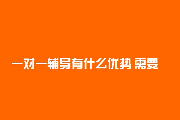 一对一辅导有什么优势 需要注意什么