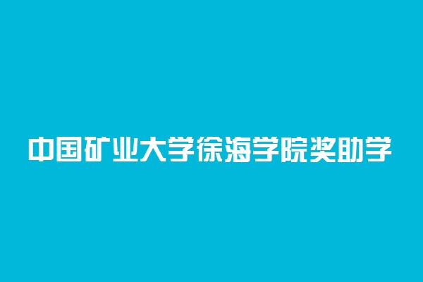 中国矿业大学徐海学院奖助学金有哪些分别多少钱 怎么申请评定