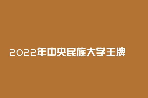 2022年中央民族大学王牌专业都是什么