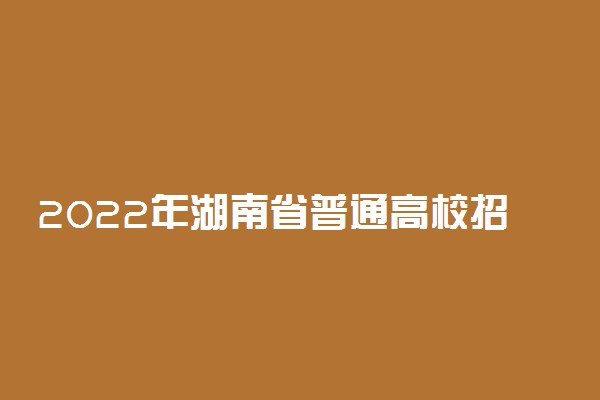 2022年湖南省普通高校招生艺术类校考院校及其专业