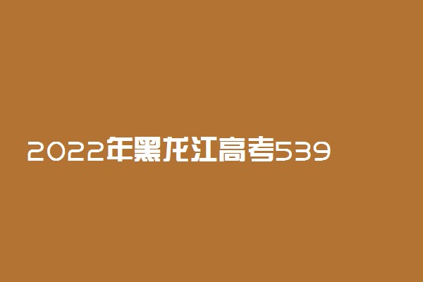 2022年黑龙江高考539分能报什么大学 539分能上哪些院校