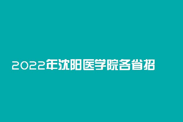 2022年沈阳医学院各省招生计划及招生人数 都招什么专业
