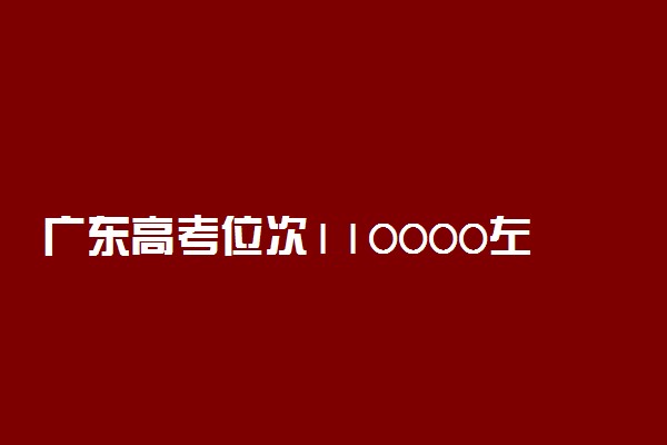 广东高考位次110000左右适合报什么学校