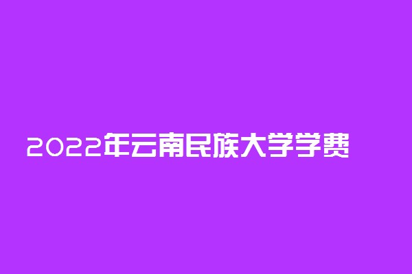 2022年云南民族大学学费多少钱 一年各专业收费标准