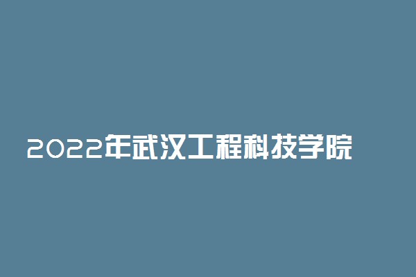 2022年武汉工程科技学院录取分数线是多少 各省历年最低分数线