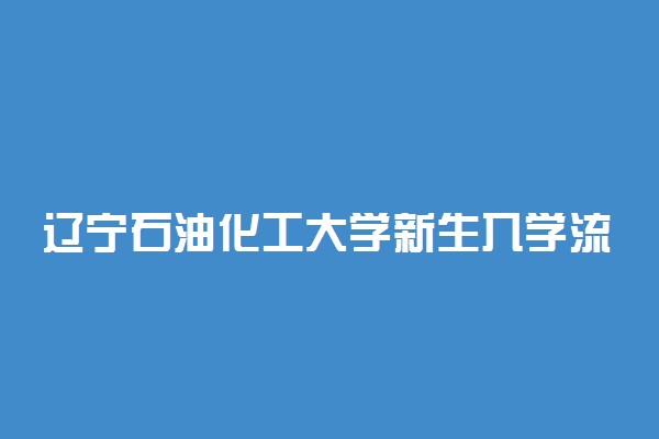 辽宁石油化工大学新生入学流程及注意事项 2022年迎新网站入口