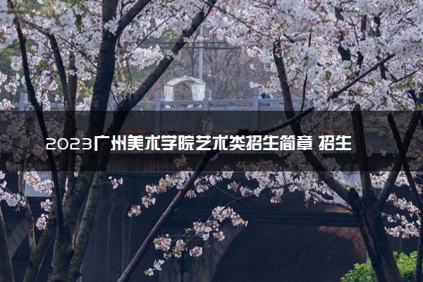 2023广州美术学院艺术类招生简章 招生人数及专业