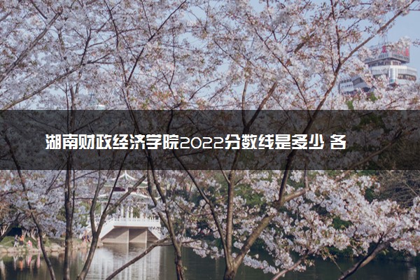 湖南财政经济学院2022分数线是多少 各省录取最低位次