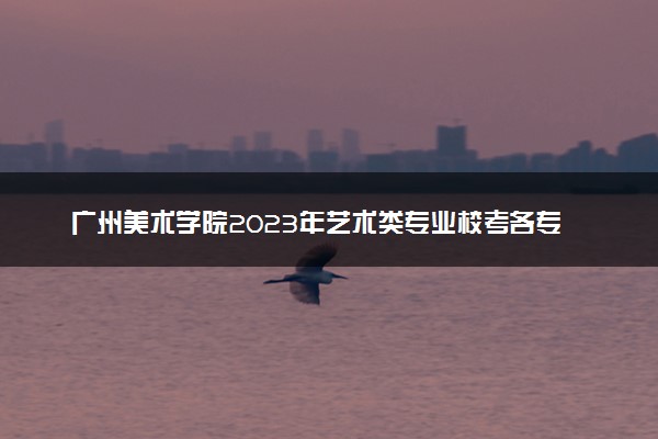 广州美术学院2023年艺术类专业校考各专业合格分数线
