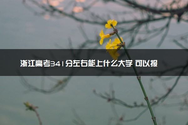 浙江高考341分左右能上什么大学 可以报哪些公办院校(2023报考推荐)