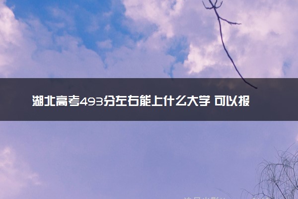 湖北高考493分左右能上什么大学 可以报哪些公办院校(2023报考推荐)