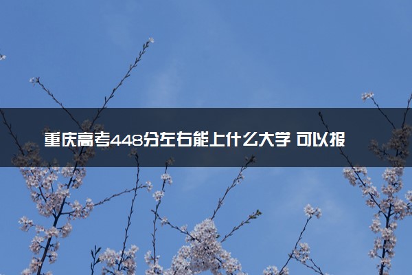 重庆高考448分左右能上什么大学 可以报哪些公办院校(2023报考推荐)