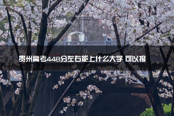 贵州高考448分左右能上什么大学 可以报哪些公办院校(2023报考推荐)