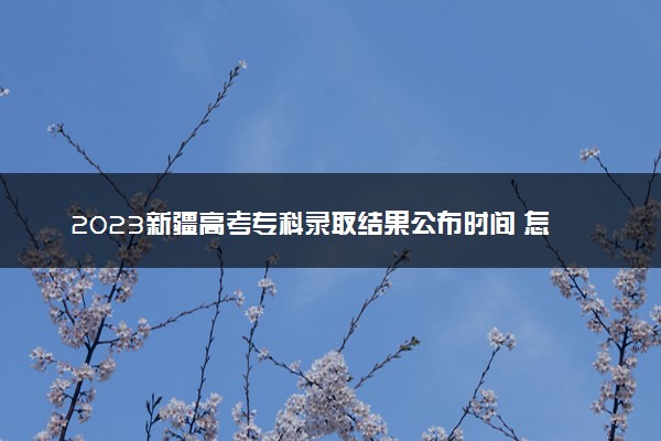 2023新疆高考专科录取结果公布时间 怎么知道被录取