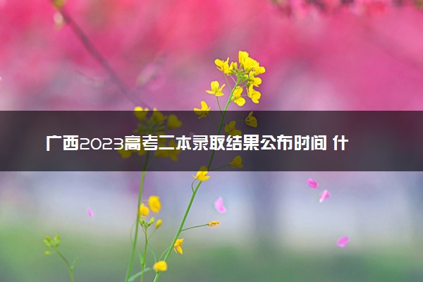 广西2023高考二本录取结果公布时间 什么时候知道录取结果