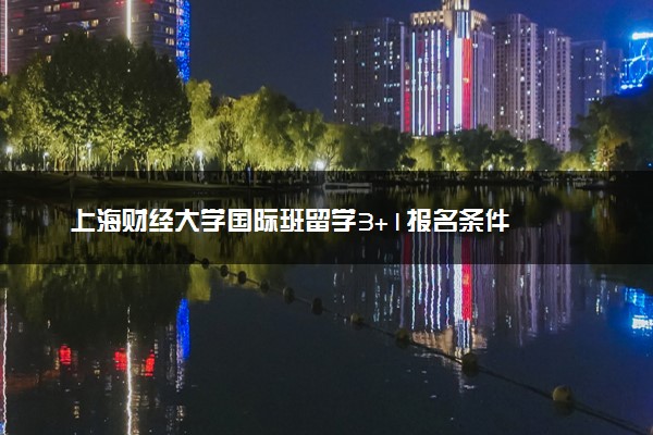 上海财经大学国际班留学3+1报名条件