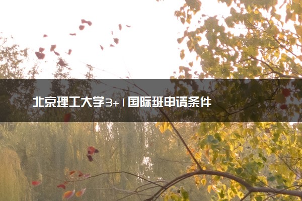北京理工大学3+1国际班申请条件