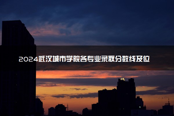 2024武汉城市学院各专业录取分数线及位次 各省录取最低分是多少