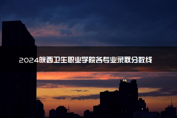 2024皖西卫生职业学院各专业录取分数线及位次 各省录取最低分是多少