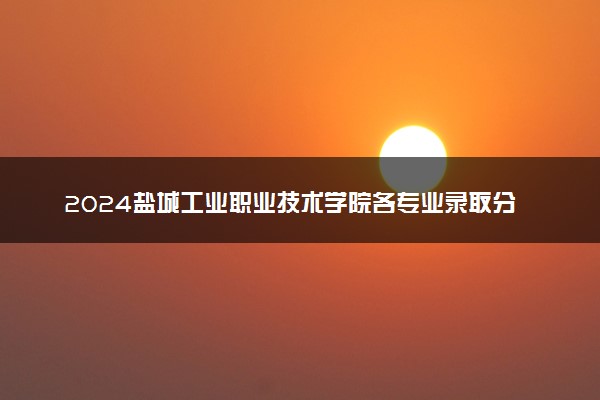 2024盐城工业职业技术学院各专业录取分数线及位次 各省录取最低分是多少