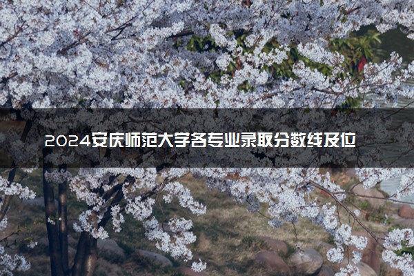 2024安庆师范大学各专业录取分数线及位次 各省录取最低分是多少