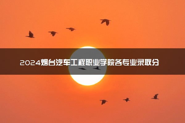 2024烟台汽车工程职业学院各专业录取分数线及位次 各省录取最低分是多少