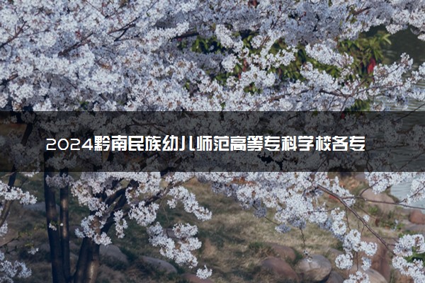 2024黔南民族幼儿师范高等专科学校各专业录取分数线及位次 各省录取最低分是多少