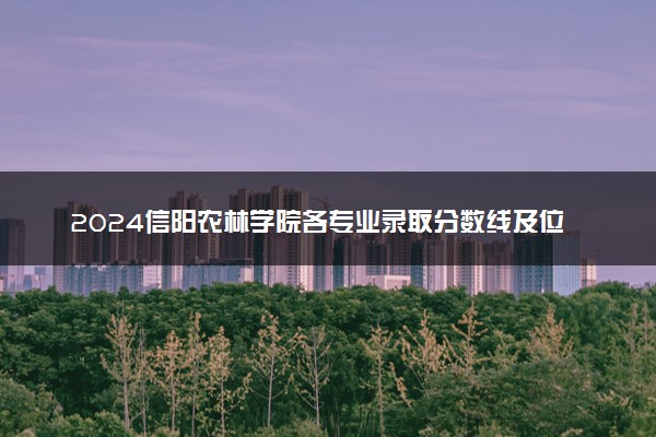 2024信阳农林学院各专业录取分数线及位次 各省录取最低分是多少