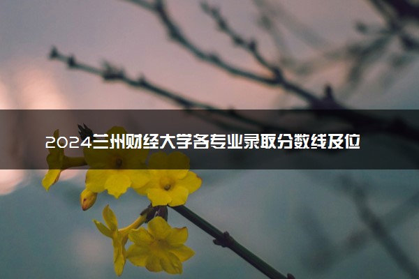 2024兰州财经大学各专业录取分数线及位次 各省录取最低分是多少