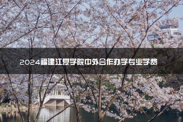 2024福建江夏学院中外合作办学专业学费多少钱