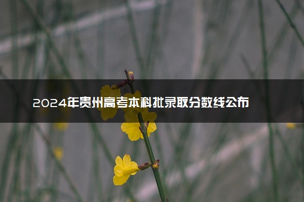 2024年贵州高考本科批录取分数线公布 物理：380历史：442