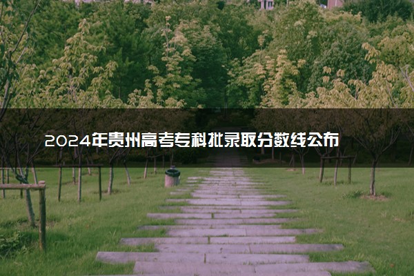 2024年贵州高考专科批录取分数线公布 物理：180历史：180